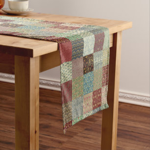 Vintage Heritage Patchwork Tableware Short Table Runner