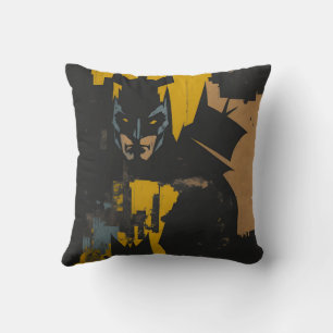 vintage hero super bat throw pillow