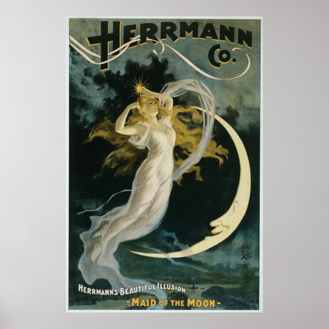 Vintage Herrmann Co Magic Poster (Front)