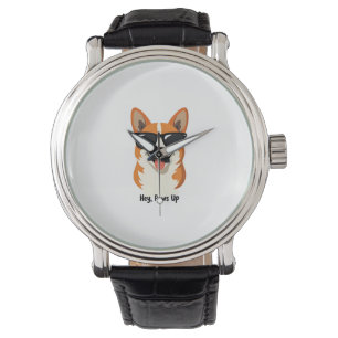 Vintage Hey, Paws Up Corgi with Sunglasses Cute Do Watch
