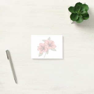 Vintage Hibiscus Post-it Notes