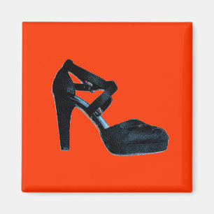 Vintage High Heel shoe Pop art Magnet