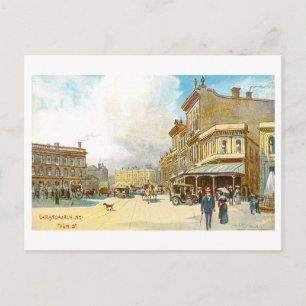 Vintage High Street, Christchurch, New Zealand, Postcard