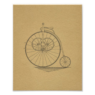 Vintage High Wheeler Bicycle Patent Art Print