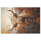 Vintage Highland Cow in Wildflowers Decoupage