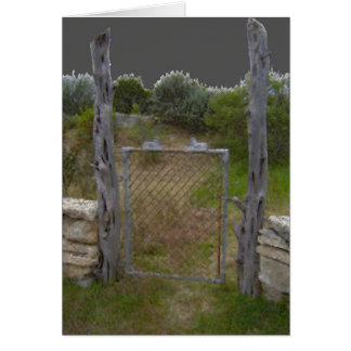 Vintage Hill Country Gate Card