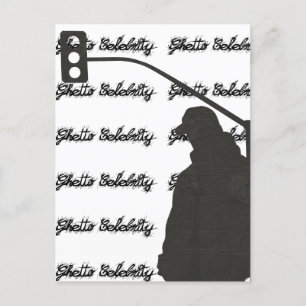 Vintage Hip hop Ghetto Celebrity Street Urban  Announcement Postcard