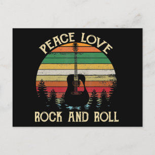 Vintage Hippie Van Flower Bus Peace Love Postcard