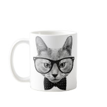 Vintage hipster cat