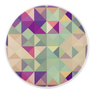 Vintage Hipsters Geometric Pattern. Ceramic Knob