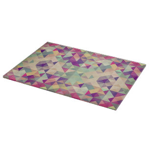 Vintage Hipsters Geometric Pattern. Cutting Board