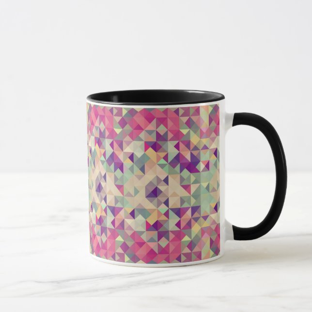 Vintage Hipsters Geometric Pattern. Mug (Right)