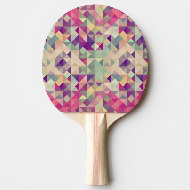 Vintage Hipsters Geometric Pattern. Ping Pong Paddle (Front)