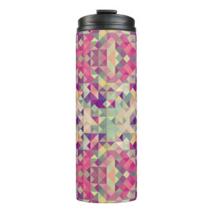 Vintage Hipsters Geometric Pattern. Thermal Tumbler