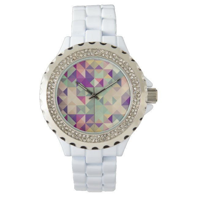 Vintage Hipsters Geometric Pattern. Watch (Front)