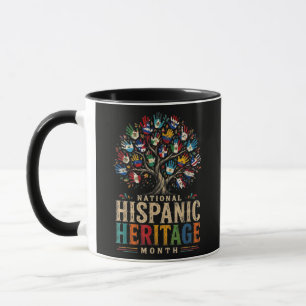 Vintage Hispanic Heritage Month Tree of Unity Mug