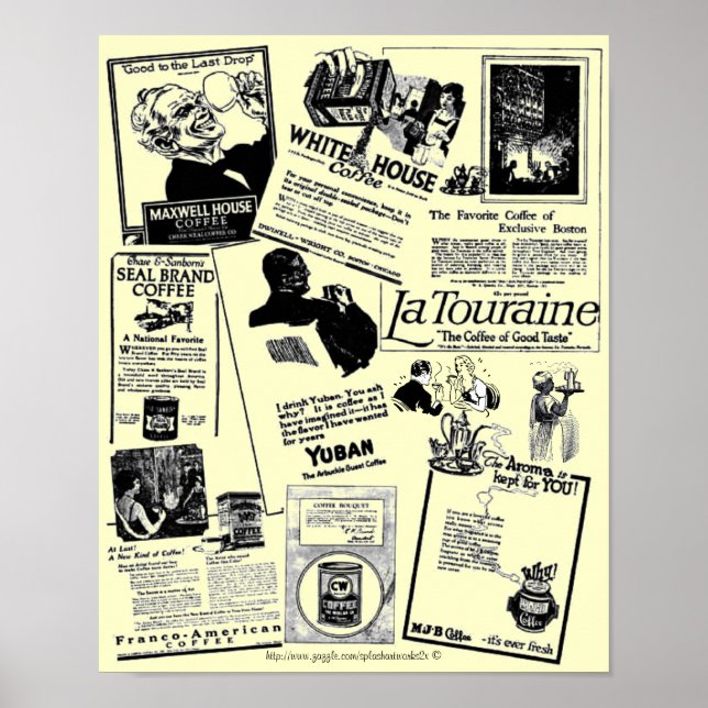 Vintage & Historic coffee ad medley-1922 Poster (Front)