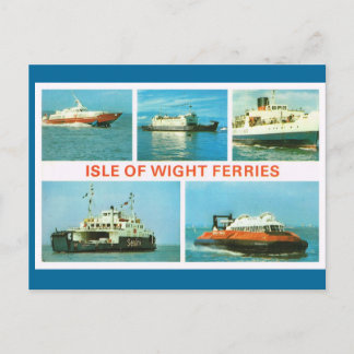 Vintage historic ships,  Isle of Wight Ferries Postcard