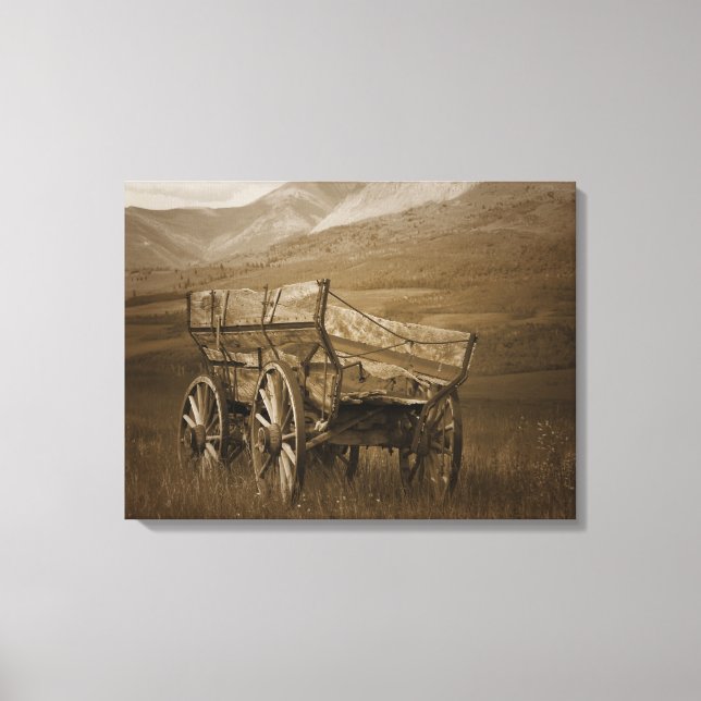 Vintage Historical Wagon #3 Canvas Wall Art (Front)