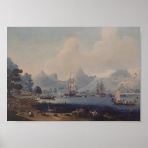 Vintage HMS Resolution and Discovery at Morea Poster