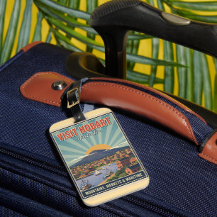 Vintage Hobart Tasmania - Mountains & Maritime Luggage Tag