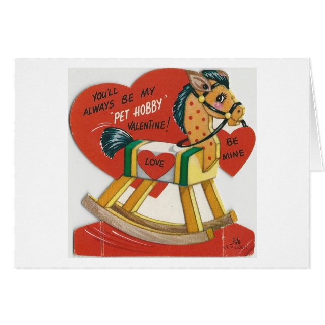 Vintage Hobby Horse Valentine (Front Horizontal)