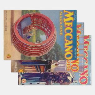 Vintage Hobby Magazine Cover Wrapping Paper Sheet