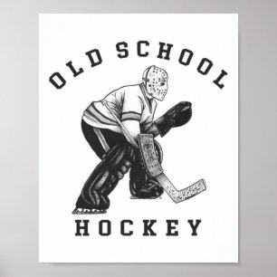 Vintage Hockey Great Past Goalies Goalie Logo _1 Poster