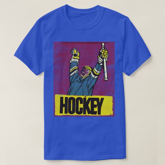 Vintage Hockey Player T-Shirt (Design Front)