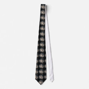 Vintage hockey skate pattern tie