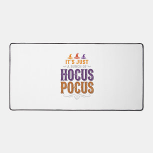 Vintage Hocus Pocus Halloween Typography Design_1 Desk Mat