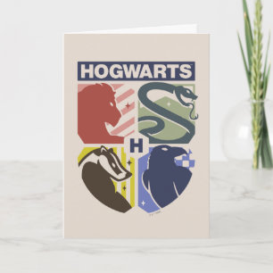 Vintage HOGWARTS™ Stamped Crest Card