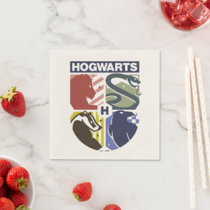 Vintage HOGWARTS™ Stamped Crest Napkin