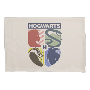 Vintage HOGWARTS™ Stamped Crest Pillowcase