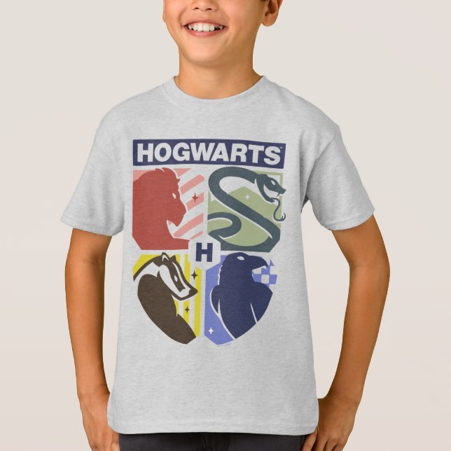 Vintage HOGWARTS™ Stamped Crest T-Shirt (Front)