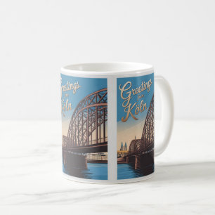 Vintage Hohenzollern Bridge cologne germany gift Coffee Mug