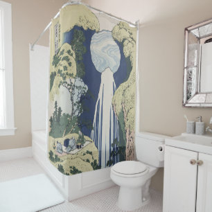 Vintage Hokusai Amida Waterfall Woodblock Art