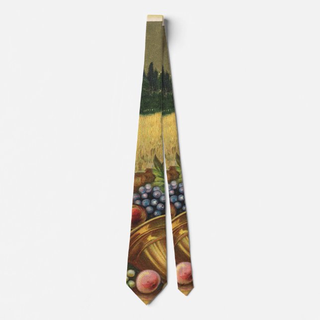 Vintage Holiday, All Thanksgiving Bounty Be Thine Tie (Front)