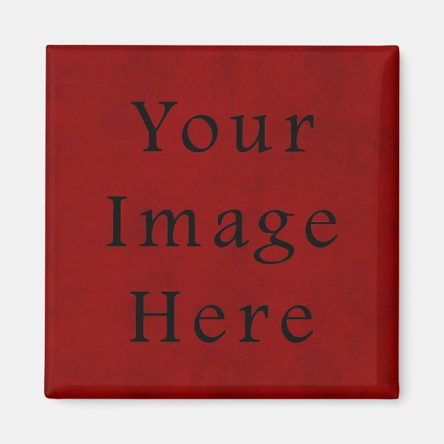 Vintage Holiday Christmas Red Parchment Paper Magnet (Front)