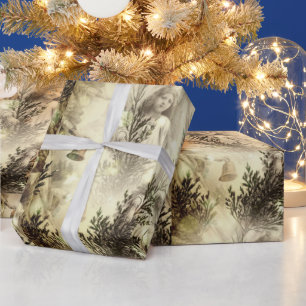 Vintage Holiday Cute Elegant Paper Angels