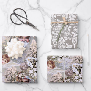 Vintage Holiday Dreams Wrapping Paper Sheet