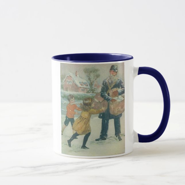 Vintage - Holiday Mailman, Mug (Right)