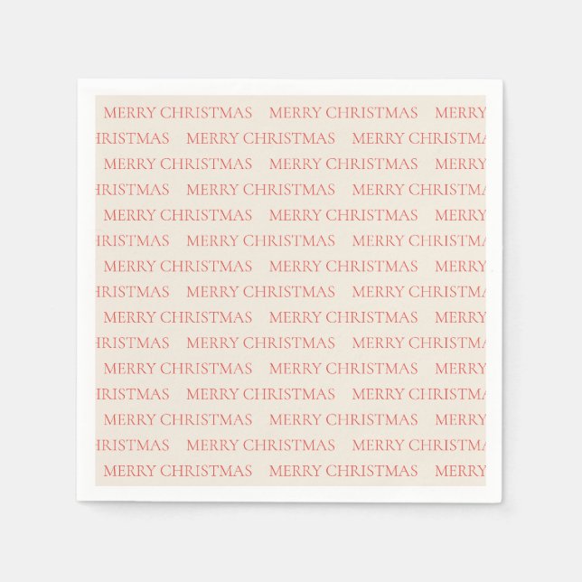 Vintage Holiday Merry Christmas Napkin (Front)
