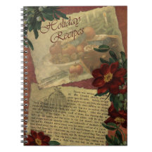 Vintage Holiday Recipes Notebook