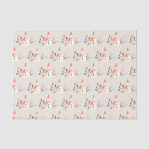 Vintage Holiday Snowman Christmas Tissue Paper