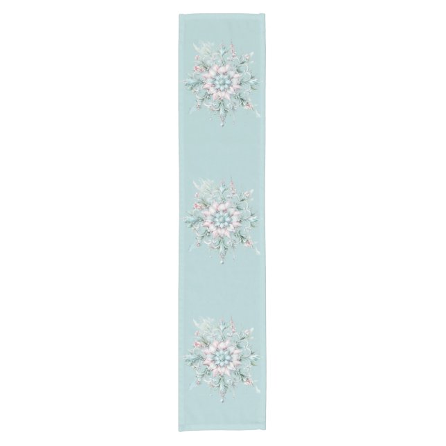 Vintage Holiday Table Runner – Victorian Floral  (Front)