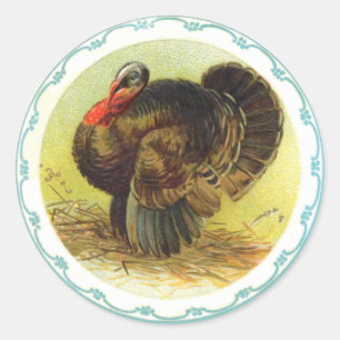 Vintage Holiday Thanksgiving Turkey Stickers
