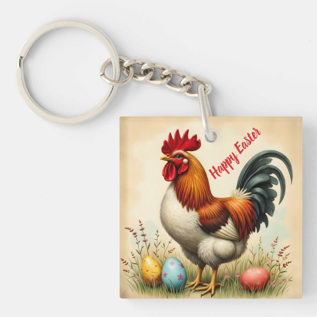 Vintage Holiday Trendy Easter Collection Keychain (Front)