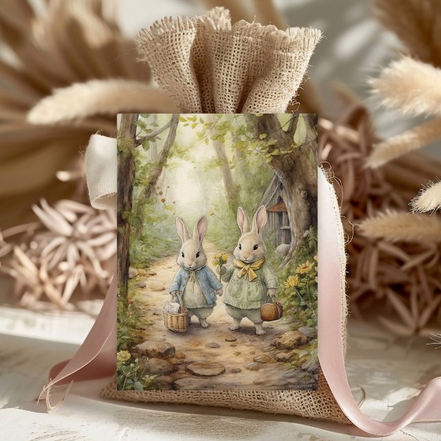 Vintage Holidays Bunny Holiday Postcard (Creator Uploaded)