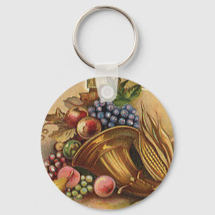 Vintage Holidys, Thanksgiving, Harvest and Pilgrim Keychain